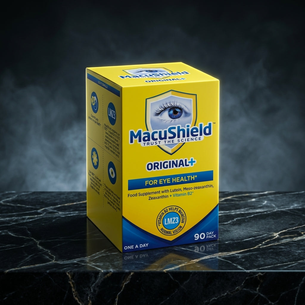 MacuShield Eye Supplement Original+ 90 Capsules – 3 Month Supply | Lutein, Meso-Zeaxanthin & Zeaxanthin | Long Expiry