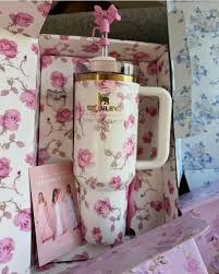 Authentic - LOVESHACKFANCY x Stanley 40ox tumbler - Ribbon Rosa - Special Edition Box Included - NEW