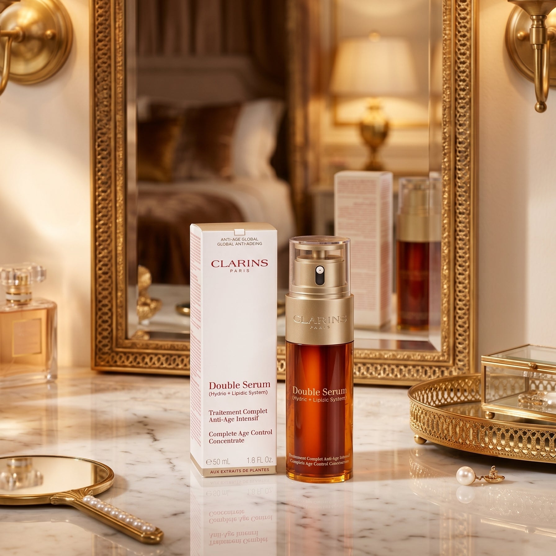 Clarins Double Serum Anti Age Complete Age Control Concentrate 1.6 oz NIB